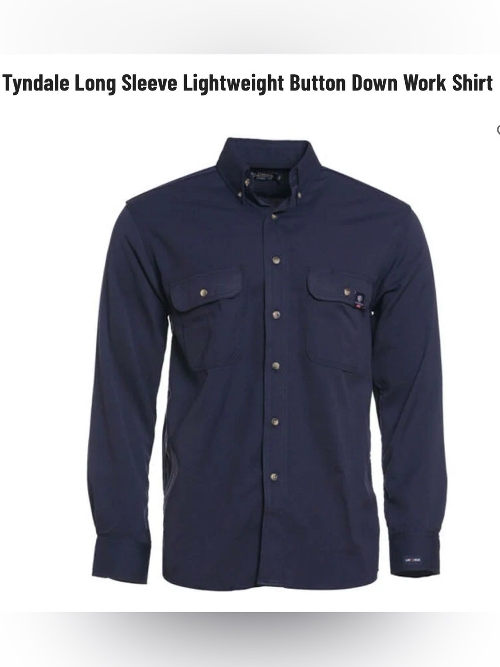 Tyndale Long Sleeve Button Down Work Shirt